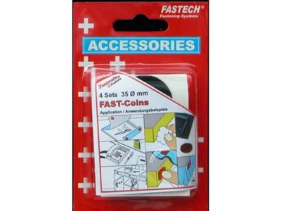 FASTECH® 683-330 Klittenband punten Om vast te plakken Hotmelt Haak- en lusdeel (Ø) 35 mm Zwart 4 paar FASTECH® 683-330 Klittenband punten Om vast te plakken Hotmelt Haak- en lusdeel (Ø) 35 mm Zwart 4 paar