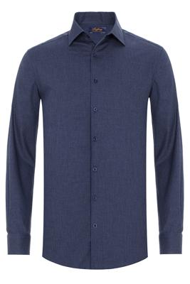 Liefling Overhemd Blauw Pied De Poule Flanel One Piece Slim Fit Liefling Overhemd Blauw Pied De Poule Flanel One Piece Slim Fit