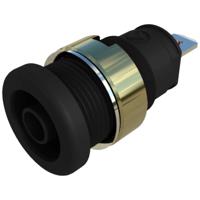 SKS Hirschmann SEB 2610 F4,8 Veiligheids-labconnector, female Bus, inbouw verticaal Stift-Ø: 4 mm Zwart 1 stuk(s)