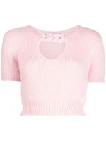 Alexander Wang haut crop à détail de chaine - Rose