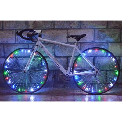 K-parts Fietswiel Verlichting Bike Lightning Spinning (Inclusief Batterijen)
