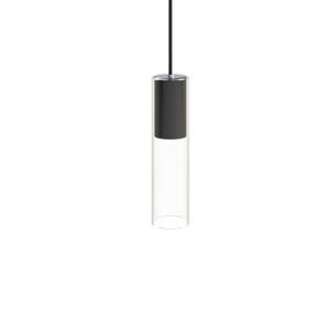 Nowodvorski Hanglamp met glas Cylinder zwart 7865