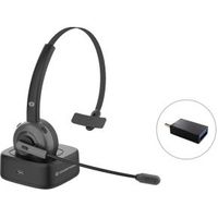 Conceptronic POLONA03BD hoofdtelefoon/headset Draadloos Hoofdband Kantoor/callcenter Bluetooth Oplaadhouder Zwart - thumbnail