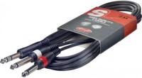 Stagg SYC1/PS2P E 1 m 2 x Jack Mono/1 x Stereo Y-splitterkabel
