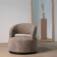 Draaifauteuil Eliza Taupe - Giga Meubel