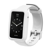 By Qubix - Siliconen sportbandje met case - Wit - Xiaomi Smart band 7 Pro