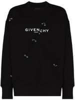 Givenchy sweat imprimé à détails d'œillets - Noir