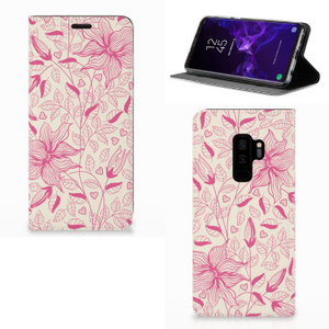 Samsung Galaxy S9 Plus Smart Cover Pink Flowers