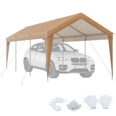 Carport 301 x 600 cm Verzinkt Metalen Frame Draagbare Garagetent met Dekzeil voor Alle Seizoenen Partytent voor Buiten