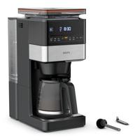 Krups Grind Aroma XL KM842810 Filterkoffiezetapparaat, afneembaar kegelmaalwerk, digitaal bedieningspaneel, XL-inhoud (1,5 l), warmhoudfunctie, glazen kan, zwart/roestvrij staal