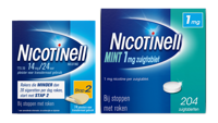 Nicotinell Combineer Pleister 14 mg (14st) en Zuigtablet Mint 1 mg (204st) -