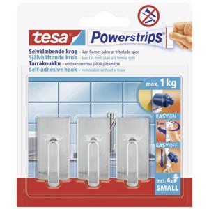 tesa POWERSTRIPS® Zelfklevende haak Small Classic Chroom Inhoud: 3 stuk(s)