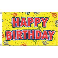 Ik ben jarig Happy BD vlag 90 x 150 cm - thumbnail