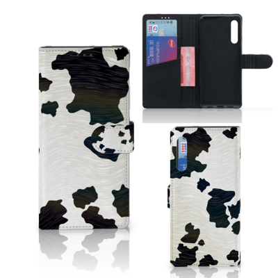 Huawei P Smart Pro Telefoonhoesje met Pasjes Koeienvlekken Huawei P Smart Pro Telefoonhoesje met Pasjes Koeienvlekken