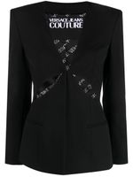 Versace Jeans Couture blazer boutonné à découpes - Noir