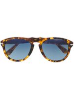 Persol lunettes de soleil à effet écaille de tortue - Marron