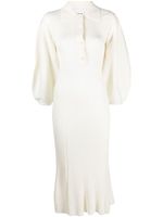 Chloé robe mi-longue en maille - Blanc