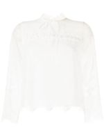 SHIATZY CHEN blouse à empiècements en dentelle - Blanc