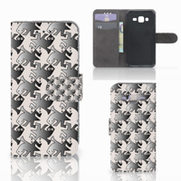 Samsung Galaxy J3 2016 Telefoonhoesje met Pasjes Salamander Grey