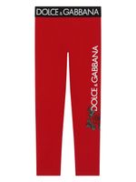 Dolce & Gabbana Kids legging à logo imprimé - Rouge - thumbnail