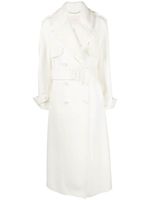 Ermanno Scervino manteau ceinturé à boutonnière croisée - Blanc