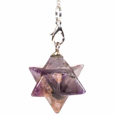 Amethist Merkaba Pendel Edelsteen voor Aromatherapie en Healing Amethist Merkaba Pendel Edelsteen voor Aromatherapie en Healing