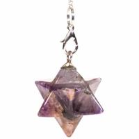 Amethist Merkaba Pendel Edelsteen voor Aromatherapie en Healing
