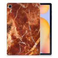 Samsung Galaxy Tab S6 Lite | S6 Lite (2022) Tablet Back Cover Marmer Bruin - thumbnail