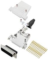 Encitech DTSL25-SJSRG-T-DBCP-K 6355-0089-03 D-SUB Stiftleisten-Set 180° Polzahl: 25 Crimpen 1 pc(s)