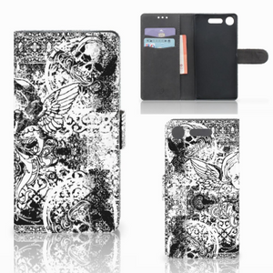 Telefoonhoesje met Naam Sony Xperia XZ1 Skulls Angel