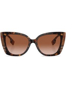 Burberry Eyewear lunettes de soleil à effet écailles de tortue - Marron