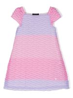 Emporio Armani Kids robe évasée à manches courtes - Rose