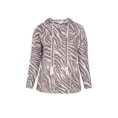 Paprika hoodie met zebraprint roze