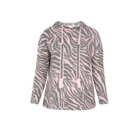 Paprika hoodie met zebraprint roze