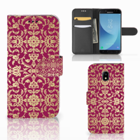 Wallet Case Samsung Galaxy J3 2017 Barok Pink