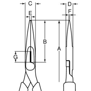 Bahco 2430 G-200 Platte rondbektang 200 mm