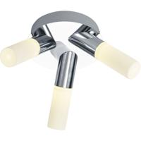 LED Plafondlamp - Trion Dilano - 12W - Warm Wit 3000K - Dimbaar - Rond - Glans Chroom - Aluminium - OSRAM LEDs