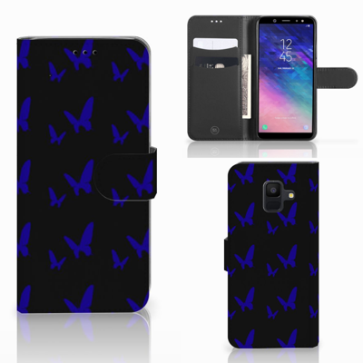 Samsung Galaxy A6 2018 Telefoon Hoesje Vlinder Patroon Samsung Galaxy A6 2018 Telefoon Hoesje Vlinder Patroon
