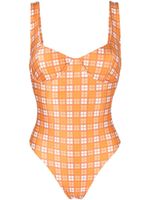 Faithfull the Brand maillot de bain Mona à carreaux - Orange - thumbnail