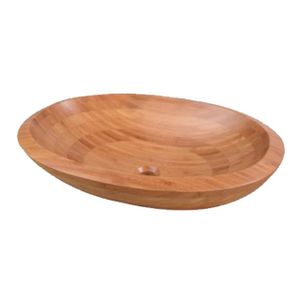 Saniclass Pesca Bamboo Waskom - 60x40x14.6cm - ovaal - Bamboe hout - BMBS-N166