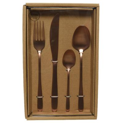 4-Persoons RVS bestekset rose goud 16-delig - Besteksets