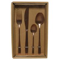4-Persoons RVS bestekset rose goud 16-delig - Besteksets