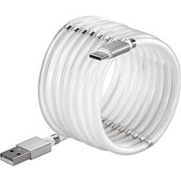 Renkforce USB-kabel USB 2.0 USB-A stekker, USB-C stekker 1.00 m Wit Vergulde steekcontacten TO-6899484