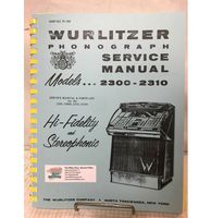 Wurlitzer 2300(S) And 2310(S) Jukebox Service Manual - thumbnail