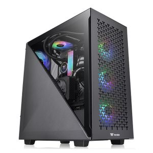 Thermaltake Divider 300 TG Air Black Midi-tower PC-behuizing Zwart 2 voorgeïnstalleerde ventilators, Zijvenster, Stoffilter