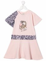 Kenzo Kids robe en polaire à imprimé animalier - Rose