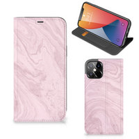 iPhone 12 Pro Max Standcase Marble Pink - Origineel Cadeau Vriendin - thumbnail