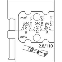 Gedore 8140-09 1830635 Krimpinzetstuk Platte insteekhulzen 0.1 tot 1 mm²