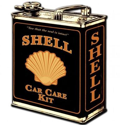 Shell Motor Oil - Olieblik Zwaar Metalen Bord - 36 x 29 cm