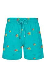 Vilebrequin short de bain à broderies Mistral Piranhas - Vert